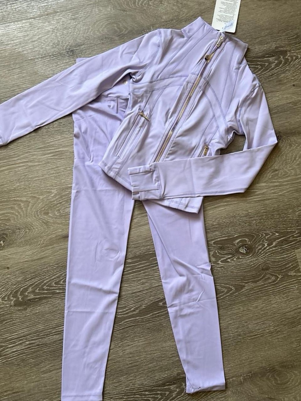 lululemon athletica Lavender Zip Jacket & High-Rise Leggings Set